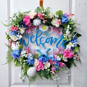 Beach Vibes Welcome Wreath